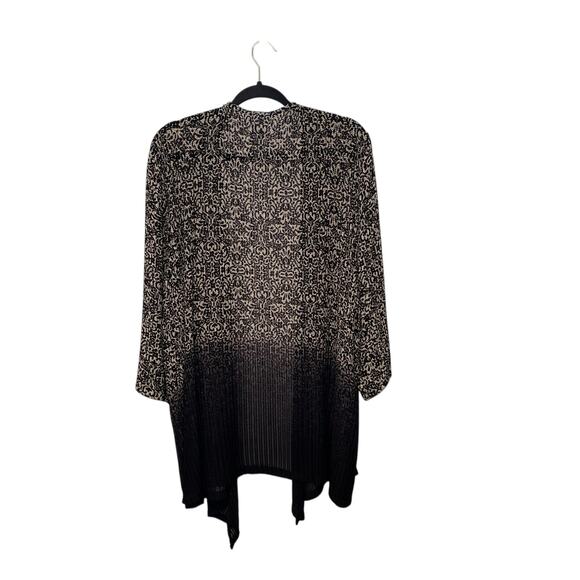 Maggie Barnes Catherines NWT Open-Front Cardigan Plus Size 3X Black Brown Casual - Picture 2 of 7